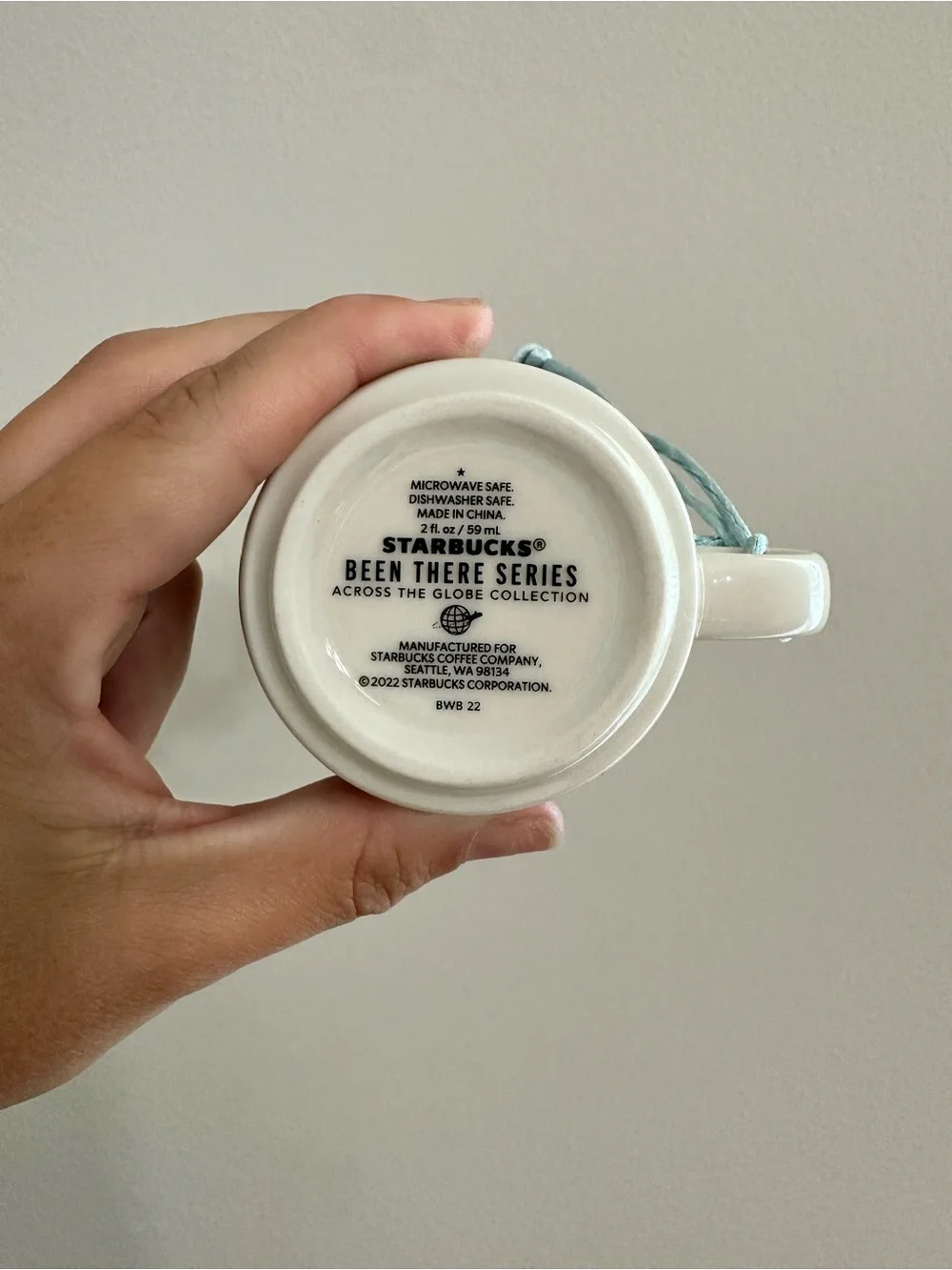 Starbucks Colorado Blue and White Ornament Mug